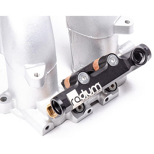 Radium Engineering top feed fuel rail upgrade for Subaru EJ at Tuned By Shawn