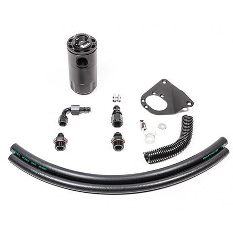 Billet Radium PCV catch can with dipstick and mounting bracket for Evo X, sold by Tuned By Shawn