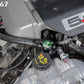Radium catch can on Coyote 5.0 engine bank, Tuned By Shawn