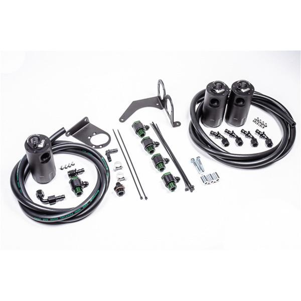 Radium dual CCV cans on VR38 head breathers, sold by Tuned By Shawn