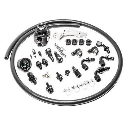 Radium Engineering Subaru EJ parallel fuel rail plumbing kit at Tuned By Shawn